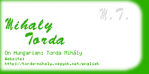 mihaly torda business card