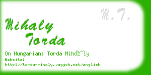 mihaly torda business card